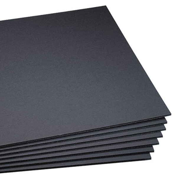 "Black Foam Board 3/16"""